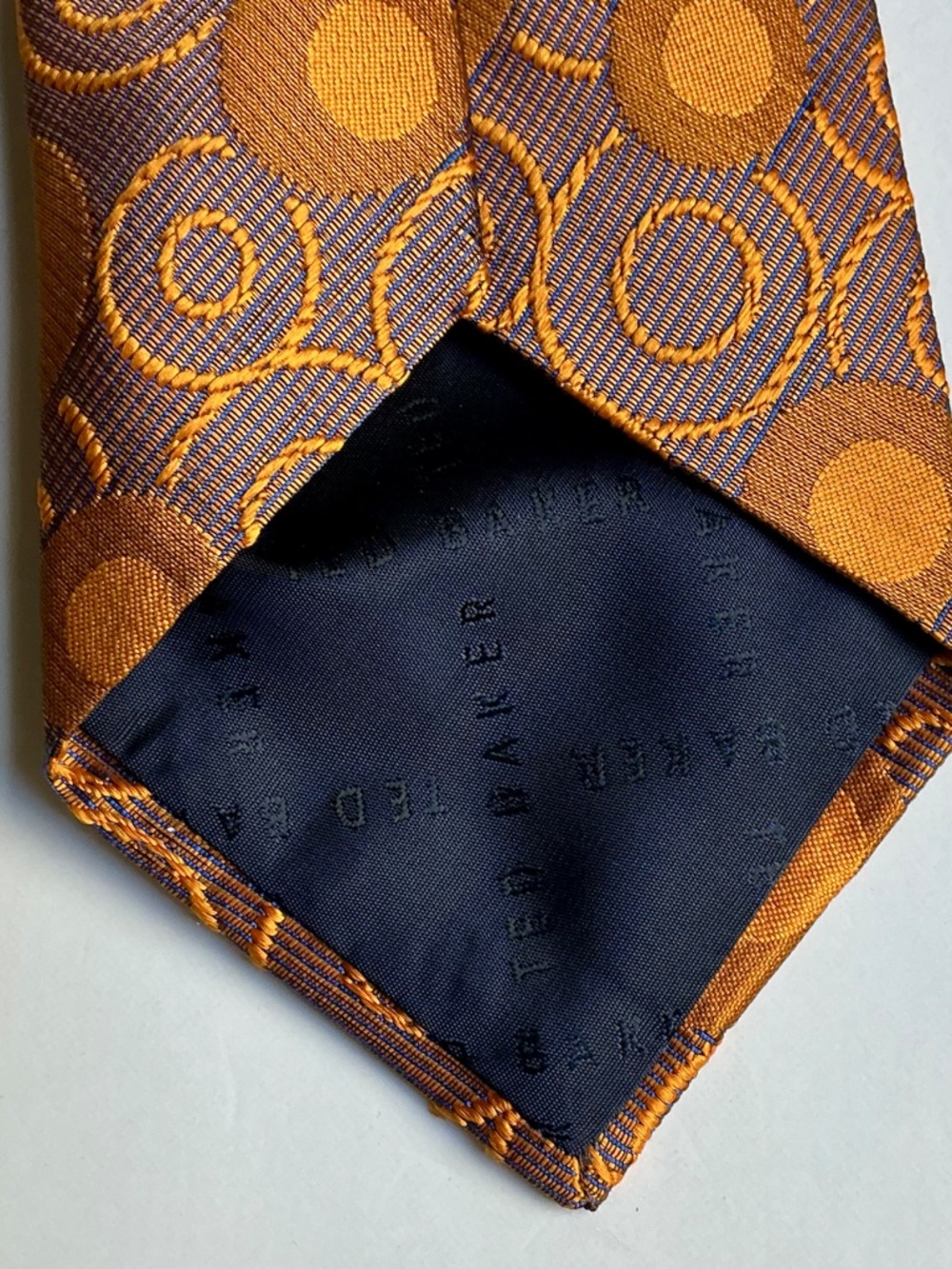Ted Baker Shirt Specialist  burnt orange Silk Tie Made in England  🏴󠁧󠁢󠁥󠁮󠁧 - Picture 2 of 6